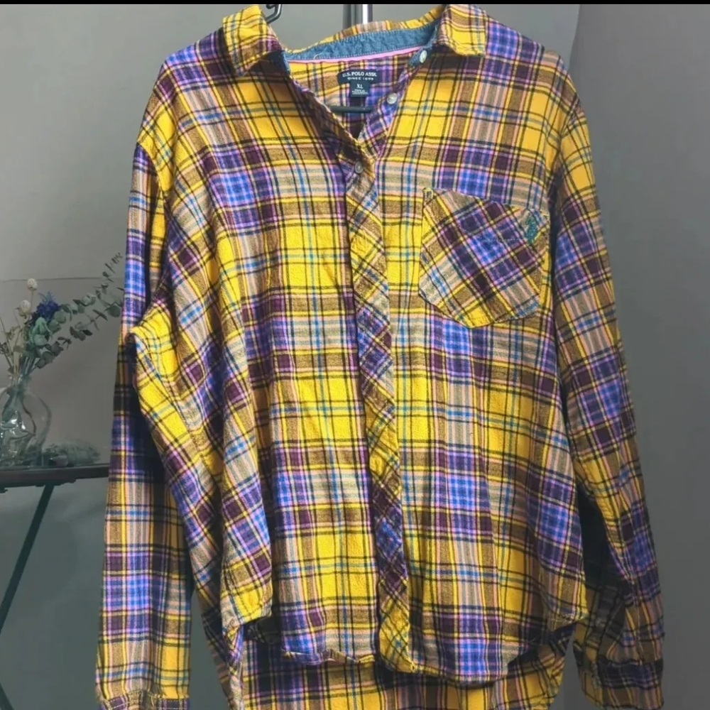 Polo multicolor flannel tag Size XL
